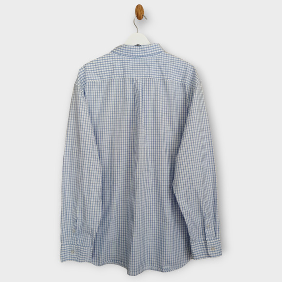 Vineyard Vines Shirt Men's 2X Blue White Check Classic Fit Murray Button Down - Picture 2 of 11